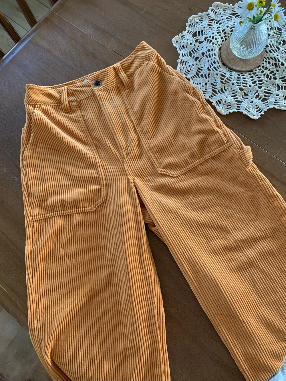 twik Straight-Leg Corduroy Pants | Orange 🥕 | dopamine dressing